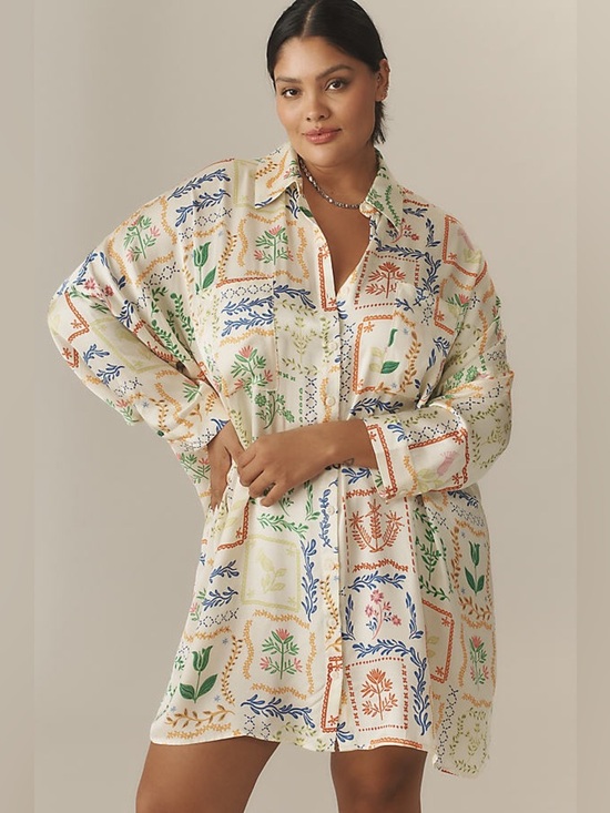 Anthropologie Dresses & Skirts - Corey Lynn Carter Floral Oversized Shirt dress, Small